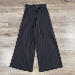 NEW Lee	 Women's Pants Wide‎ Leg Pull On Casual Minimalist Knit Size XS Black